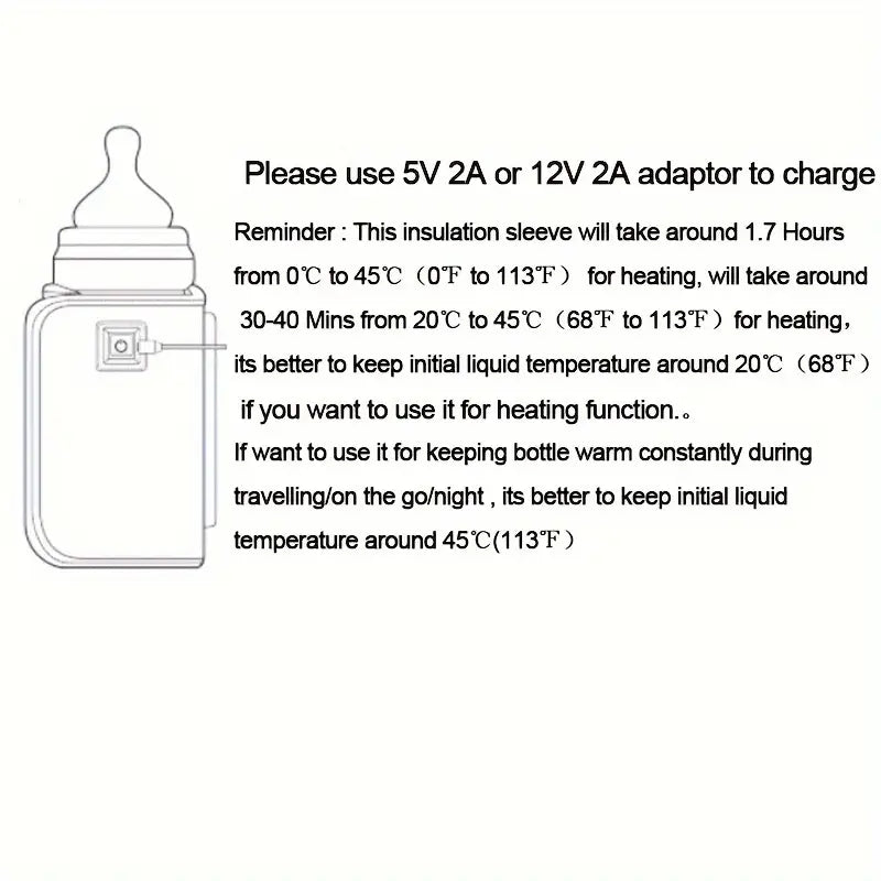 Plufin™ Smart USB Bottle Warmer – Keep Baby’s Milk Warm Anywhere, Anytime