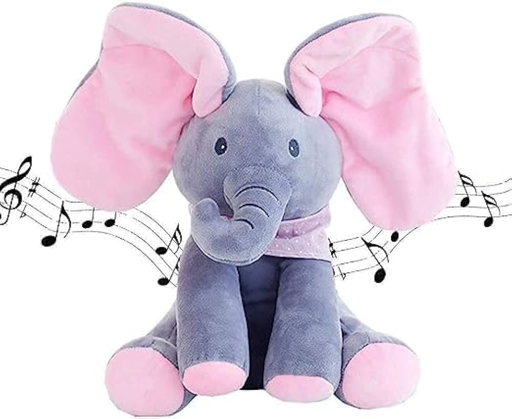 Plufin™ Peek-a-Boo Elephant- Grey (Updated Version)