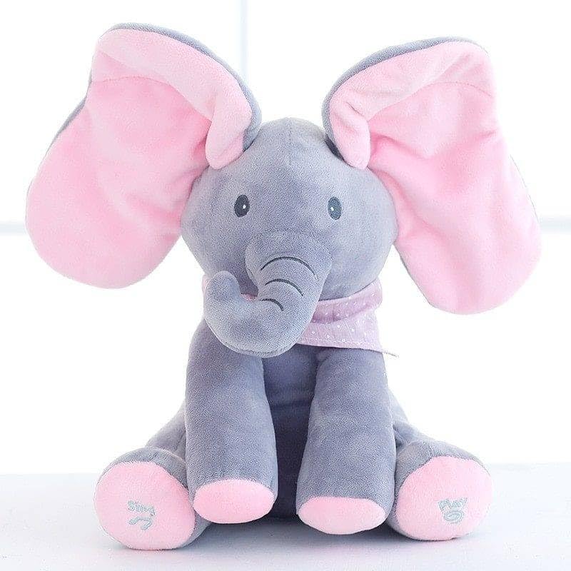 Plufin™ Peek-a-Boo Elephant- Grey (Updated Version)