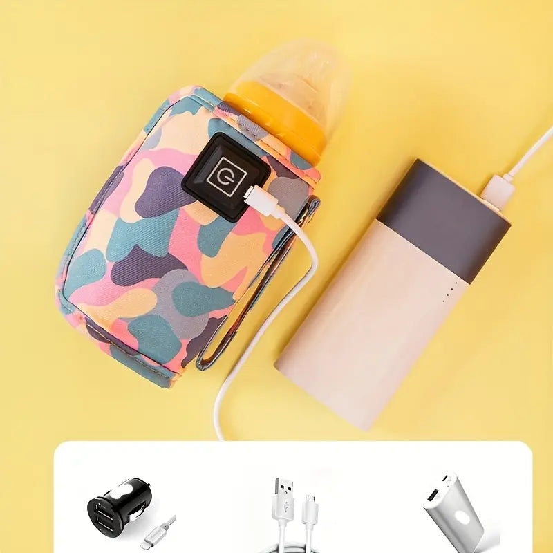 Plufin™ Smart USB Bottle Warmer – Keep Baby’s Milk Warm Anywhere, Anytime