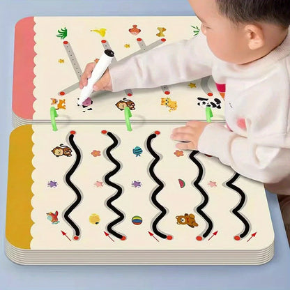 96-Page Reusable Magic Tracking Workbook for Kids