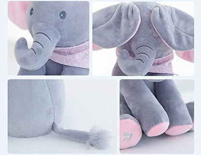 Plufin™ Peek-a-Boo Elephant- Grey (Updated Version)