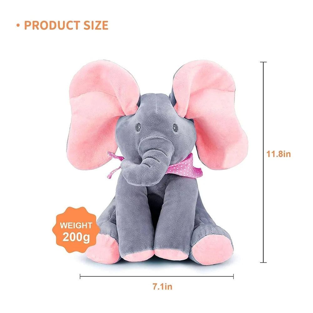 Plufin™ Peek-a-Boo Elephant- Grey (Updated Version)
